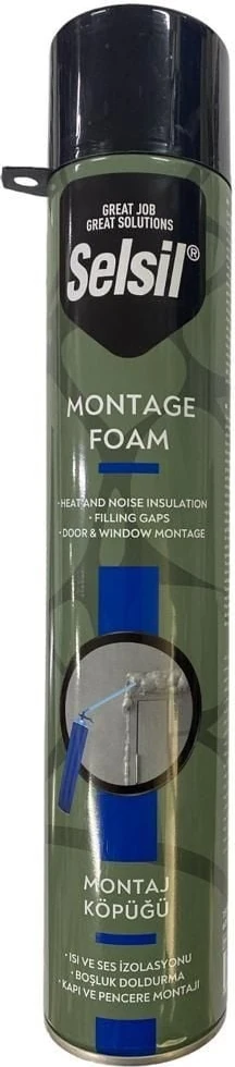 Poliüretan Montaj Köpüğü Isı ve Ses Yalıtımı Sağlayan 600 gr