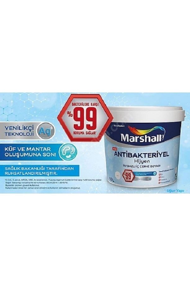 Antibakteriyel Hijyen Iç Cephe Duvar Boyası 15 Lt 20 Kg Kekik Yağı