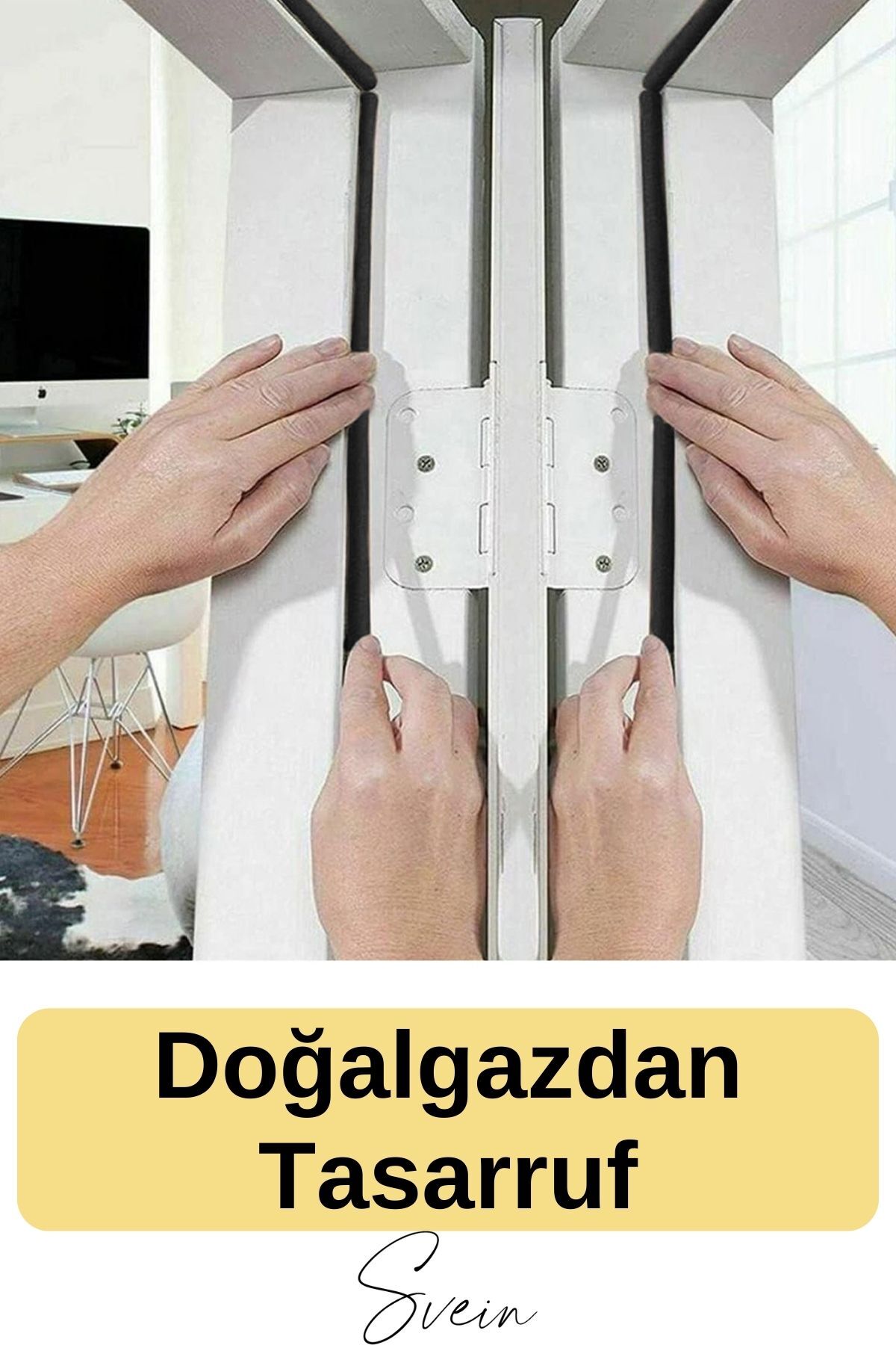 OZKUVVET Premium Kapı Pencere Soğuk Toz Sızdırmaz İzolasyon Fitili Kendinden Yapışkanlı Isı Yalıtım 2x5=10 mt