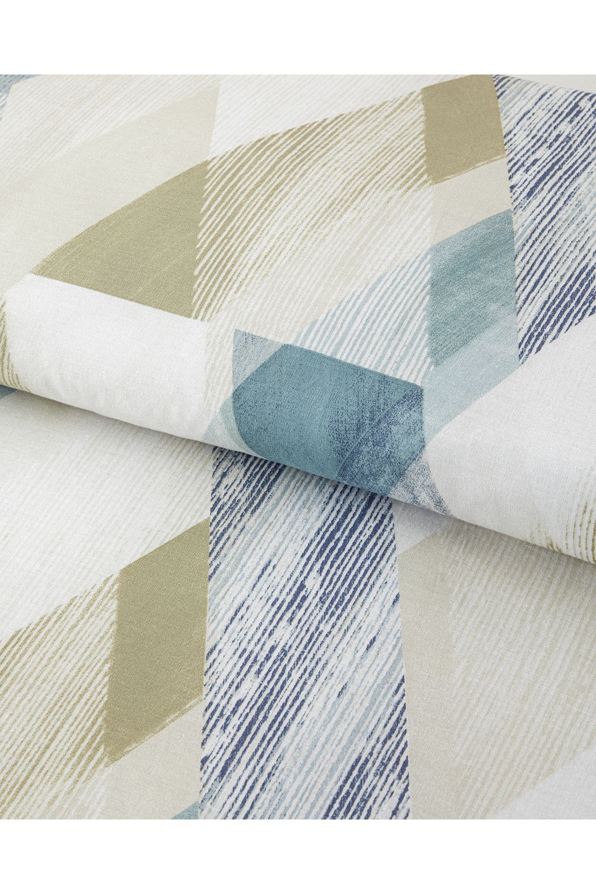 Modern Argyle Pamuk Çift Kişilik Nevresim Takımı 200x220 cm Mavi