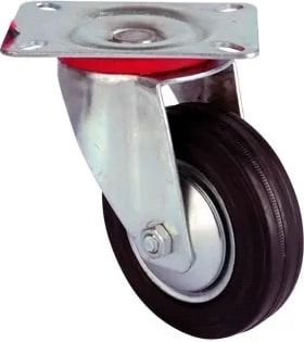 Servis Tekeri - Tablalı Siyah Döner - Çap 125 mm