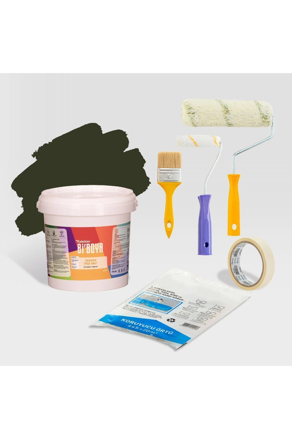 Tek Duvar Boyama Seti Çimen