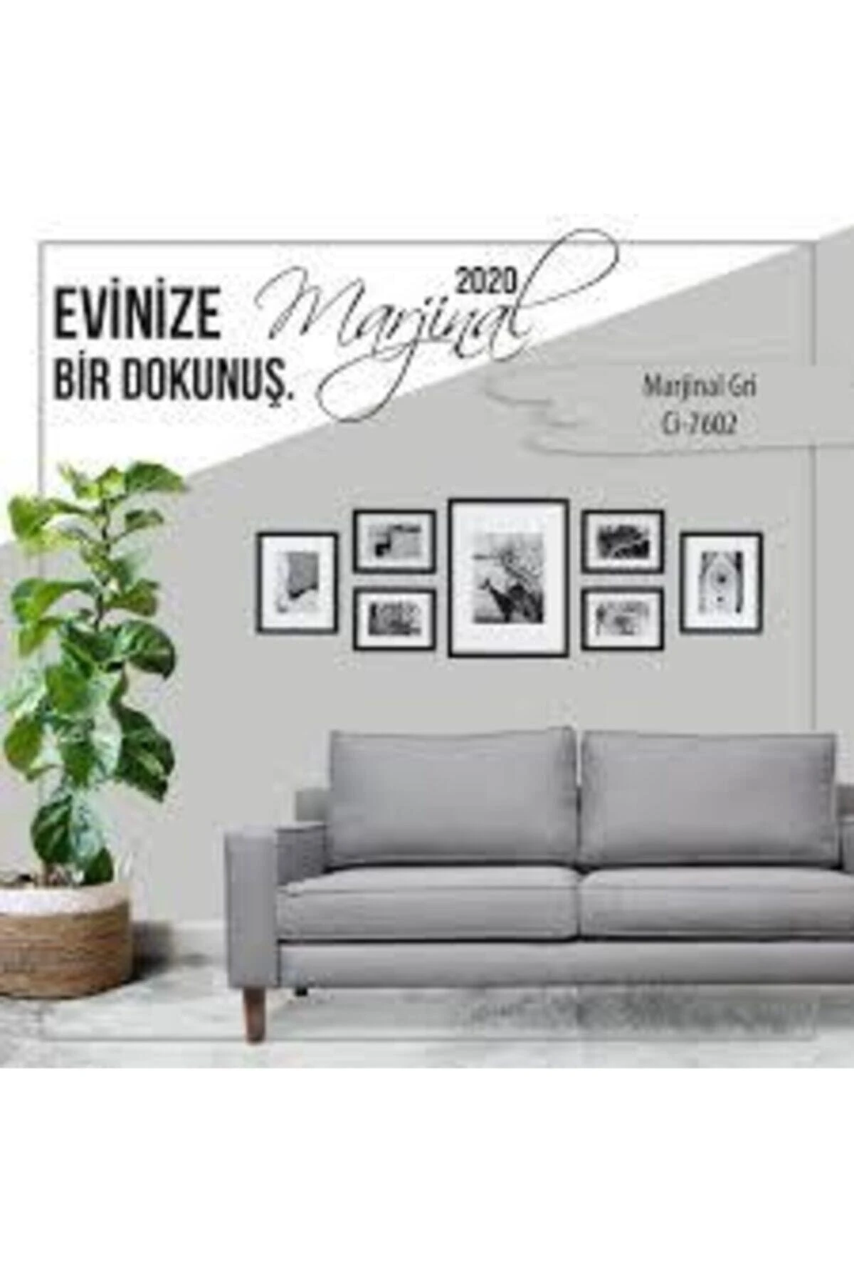 Marjinal Gri Elegans Extra Yarımat 7,5 Lt 10 Kg Küf Önleyici Antibakteriyel