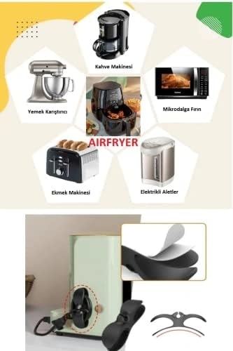 Menashop Concept Yapışkanlı Kablo Sabitleyici Düzenleyici Çok Amaçlı Kablo Tutucu Airfryer Kablo Toparlayıcı Sarma Aparatı 1 Adet