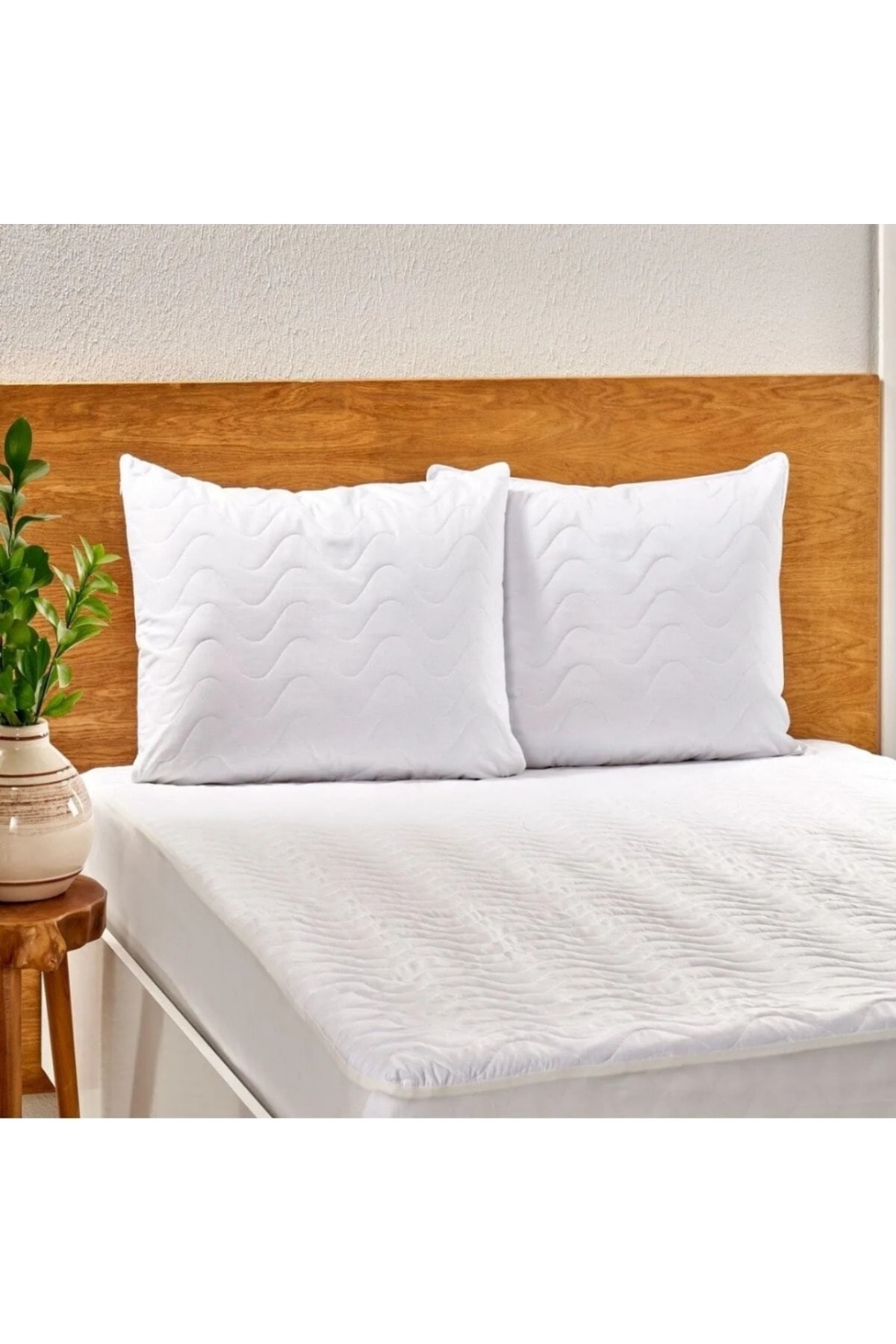 Eco Care Soft Kapitoneli Yastık Alezi 50 x 70 Cm Beyaz (2 Adet)