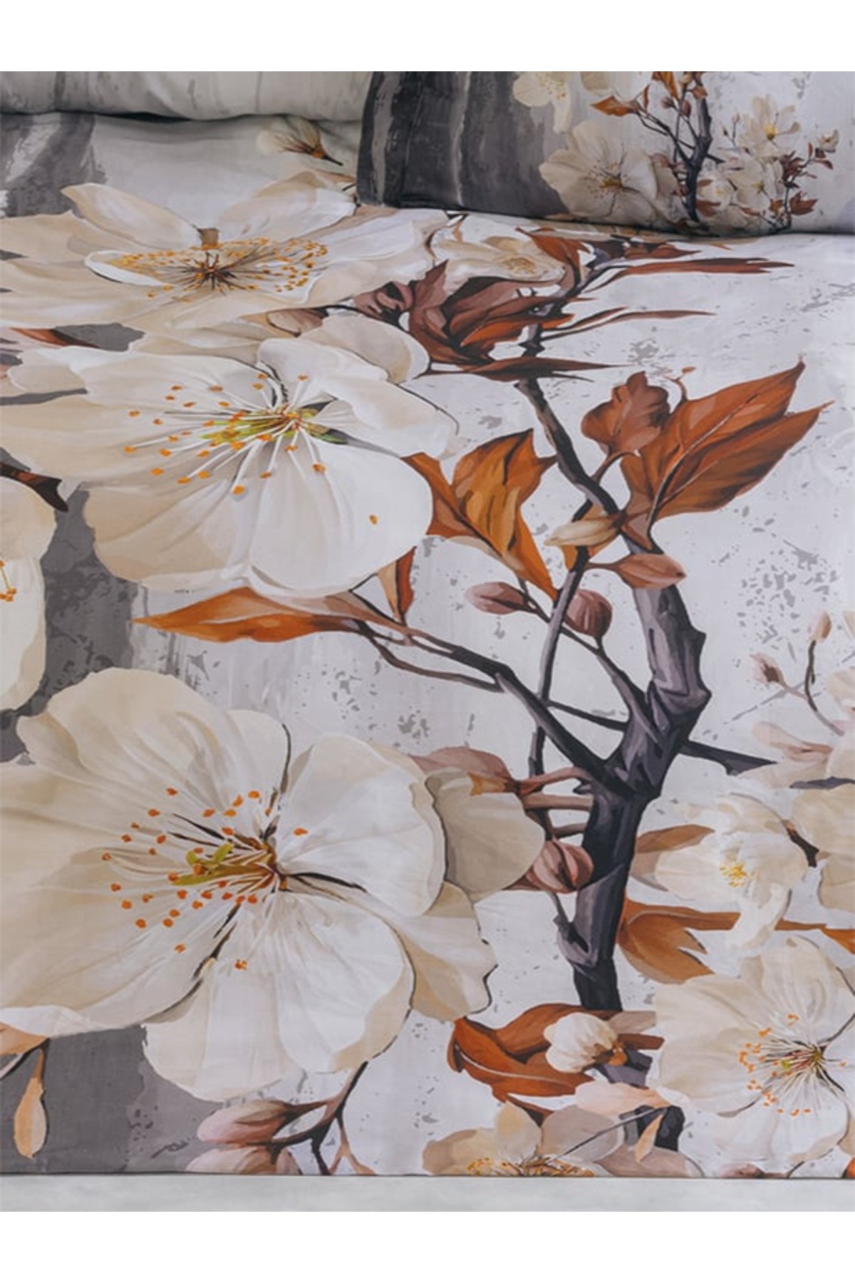 Camellia Çift Kişilik Dijital Saten Nevresim Takımı