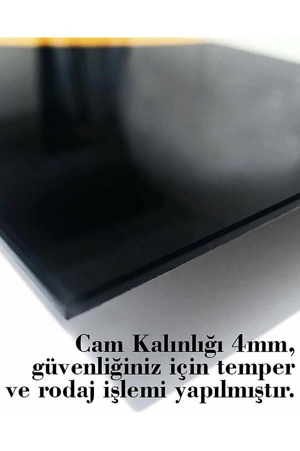 Felak, Nas, Kafirun, İhlas Suresi Kufi Ayet Dini İslami Duvar Dekoru Kare Cam Tablo 4mm Dayanıklı Te