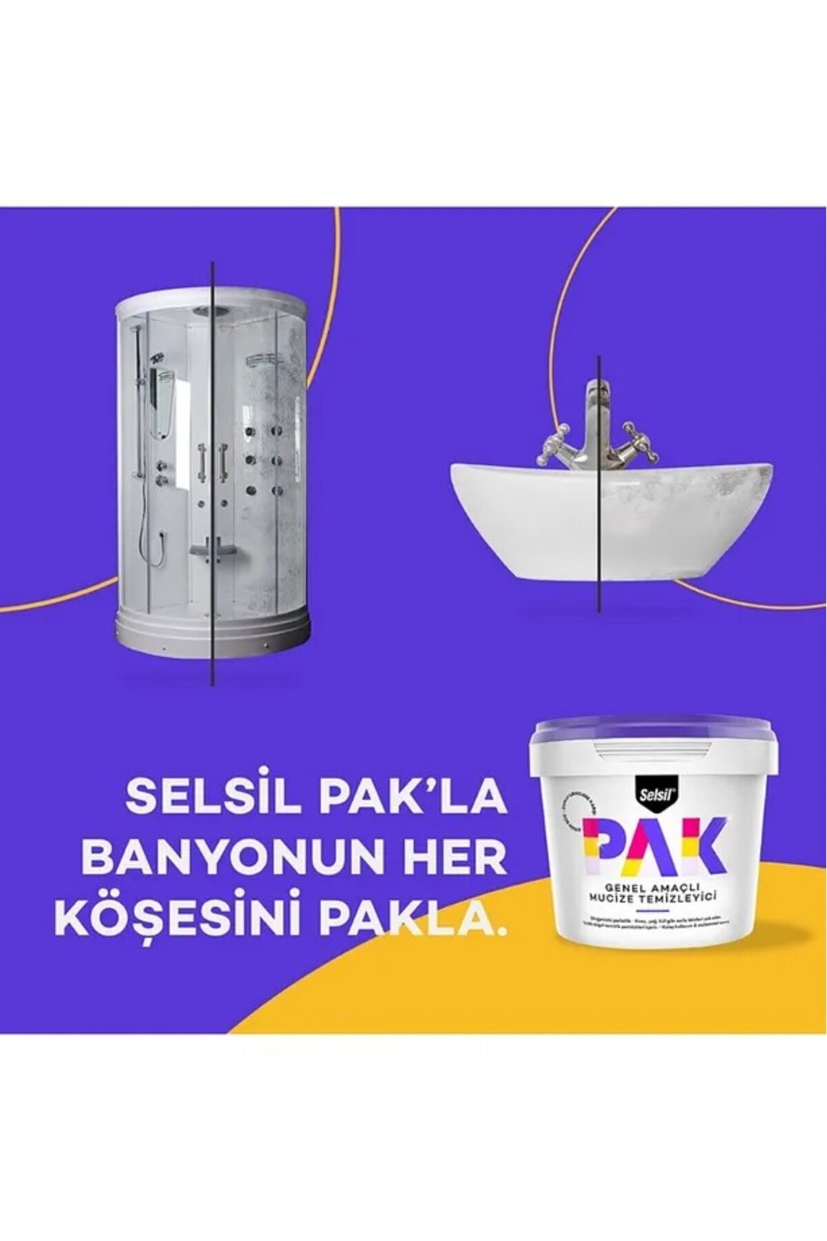 SELSİL 4 Adet Pak Genel Amaçlı Mucize Temizleyici Krem 4 X 500 Gr