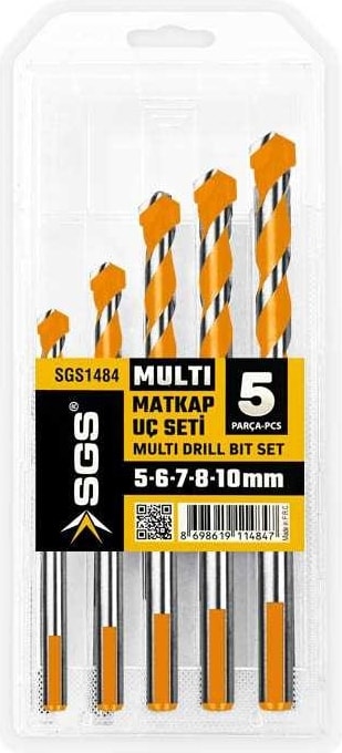 SGS Multi Matkap Uç Seti 5 Parça (5-6-7-8-10) SGS1484