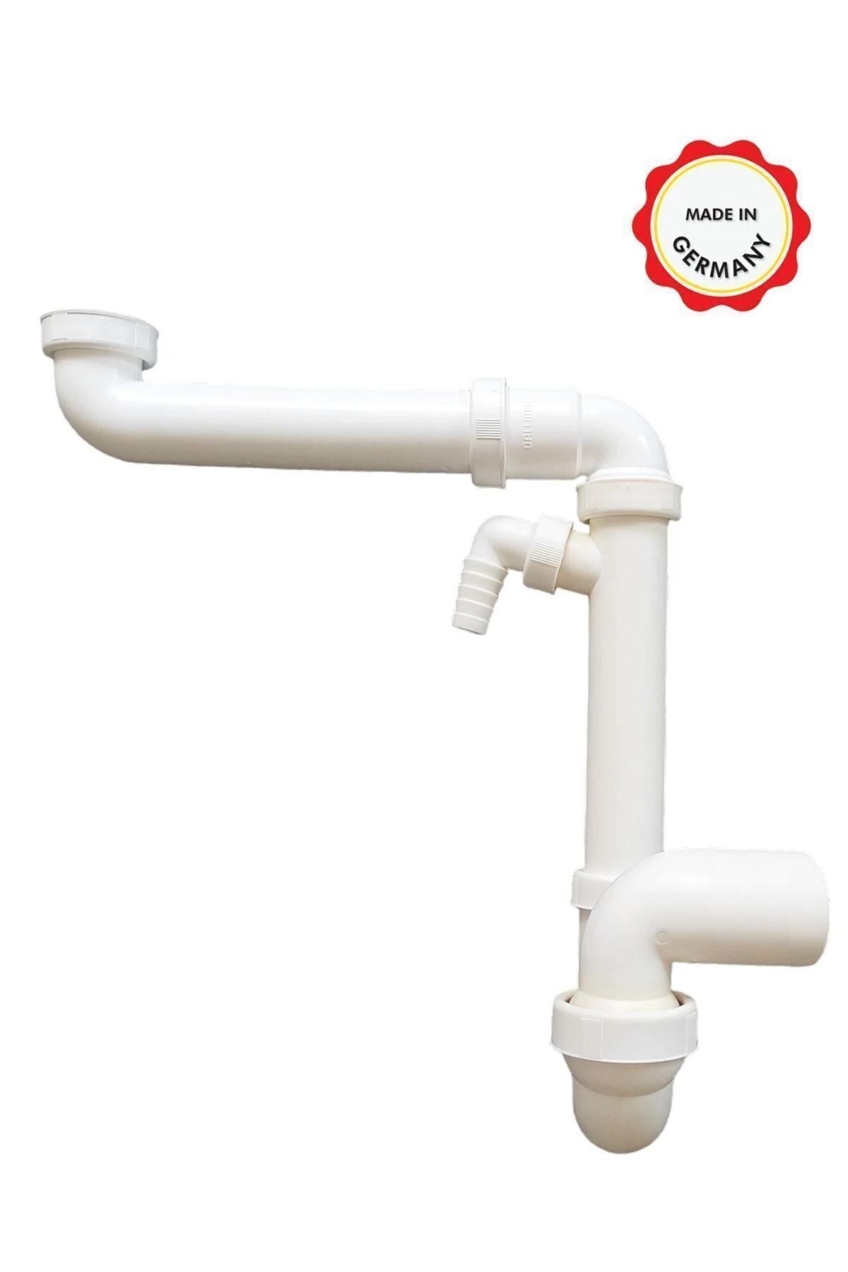 Yer kazandıran lavabo sifonu evye sifonu 1 1/2'' bağlantı ağızlı, 50lik, koku önleyici gider borulu