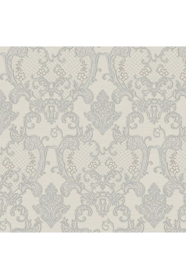 Dante 1411-3 Damask Desen Duvar Kağıdı (gri)