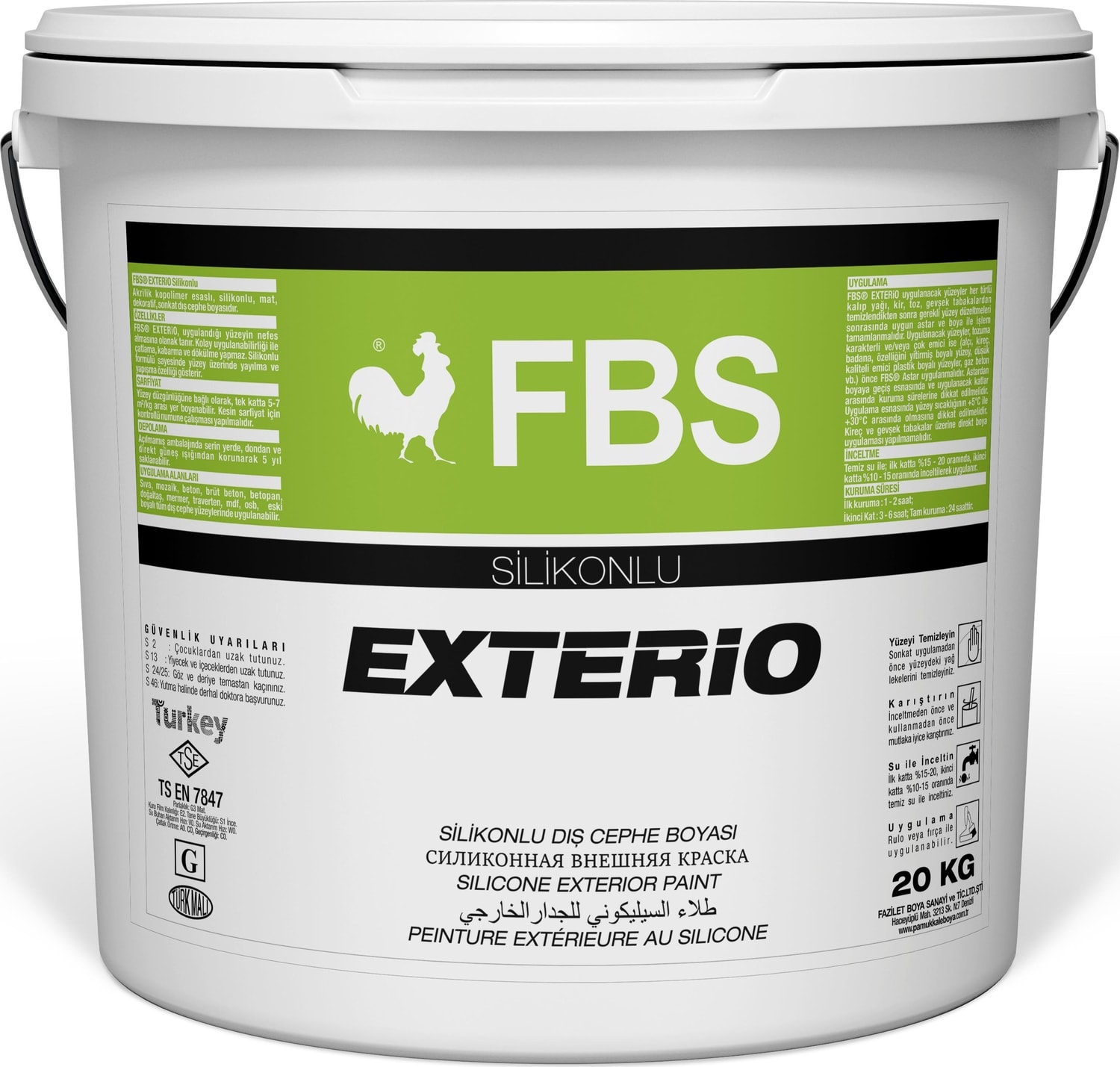 Fbs Exterıo Silikonlu Dış Cephe Boyası 20 kg Efes