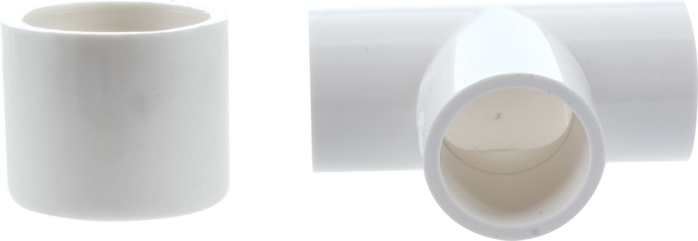 Flyeer 2020 10 Adet 20MM Beyaz Pvc Su Boru Ek Parçaları: 5 Adet Slip End Caps Kapakları ve 5 Adet Tee 3 Yollu Su Borusu Tüp Adaptör Konnektörleri