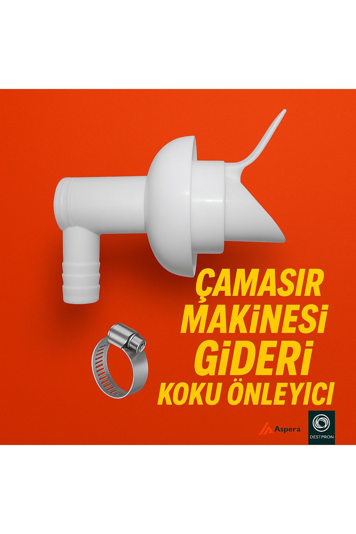 Çamaşır ve Bulaşık Makinesi Gider Koku Önleyici Çekvalf Adaptör Conta | Ø50 mm Haşere ve Koku Koruma
