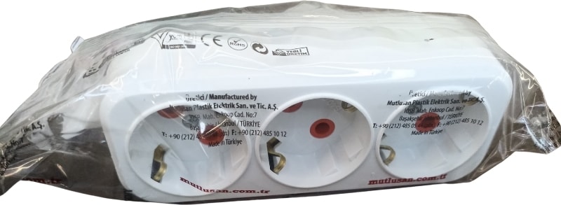 Topraklı Üçlü Düz Tip Fiş Priz