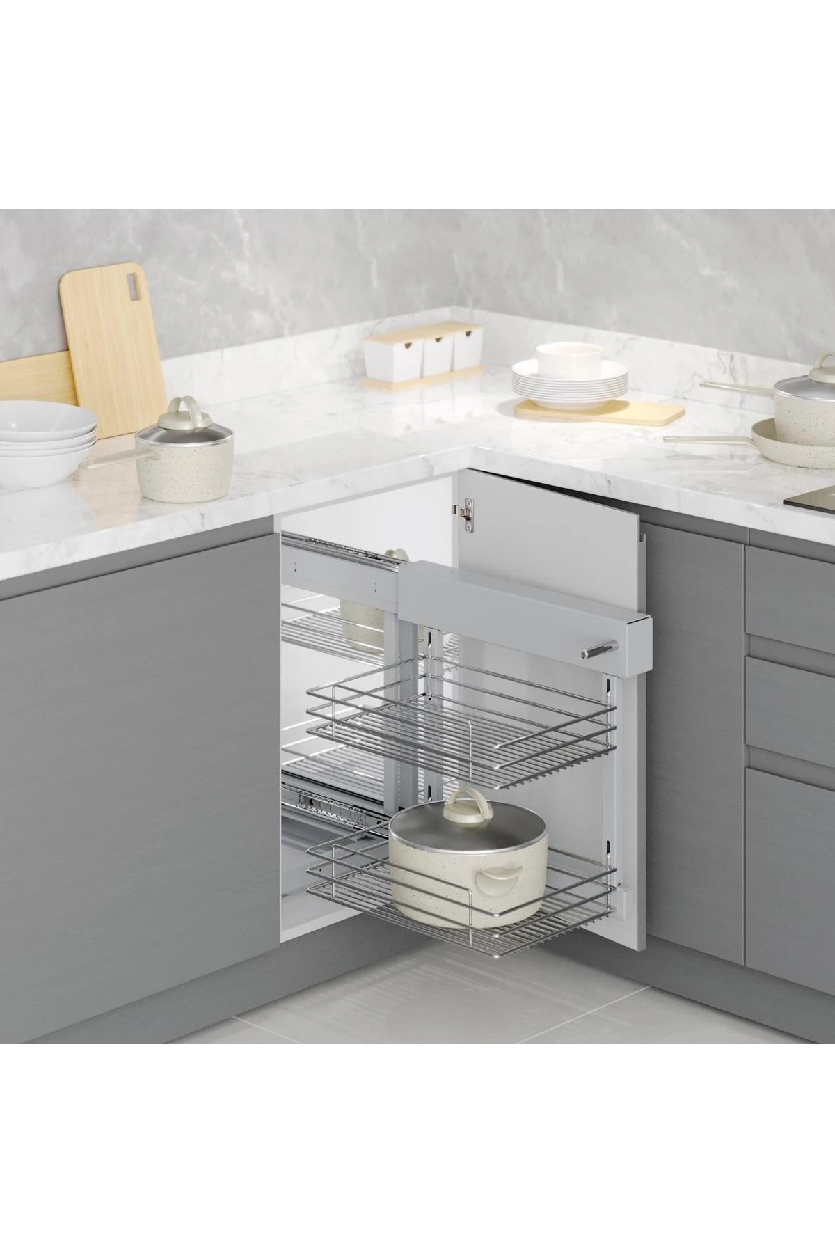 Bağımsız Kör Köşe Mekanizması 45cml Krom