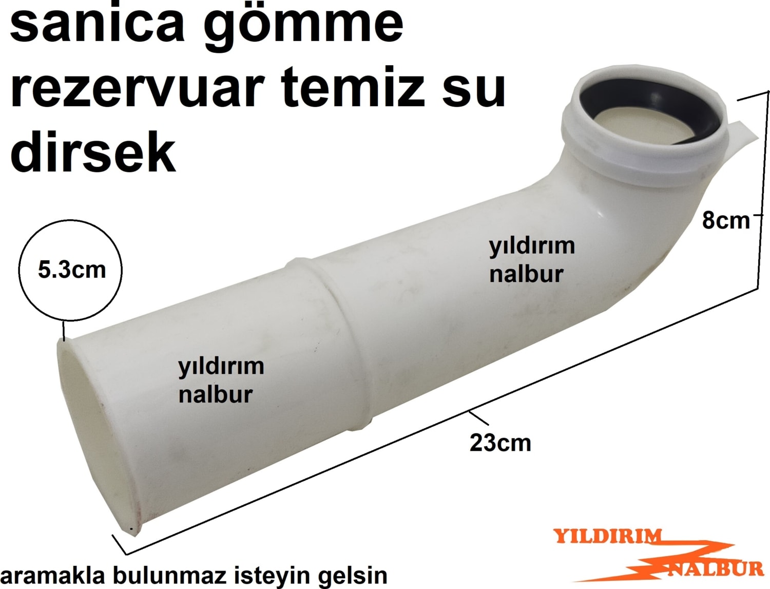 Sanica Gömme Rezervuar Temiz Su Borusu Dirsekli