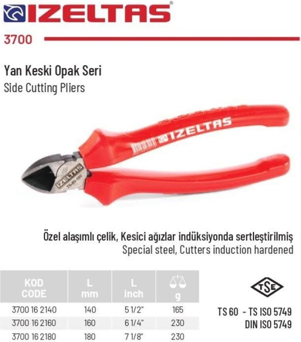 Izeltaş Yan Keski Opak Seri 180 mm