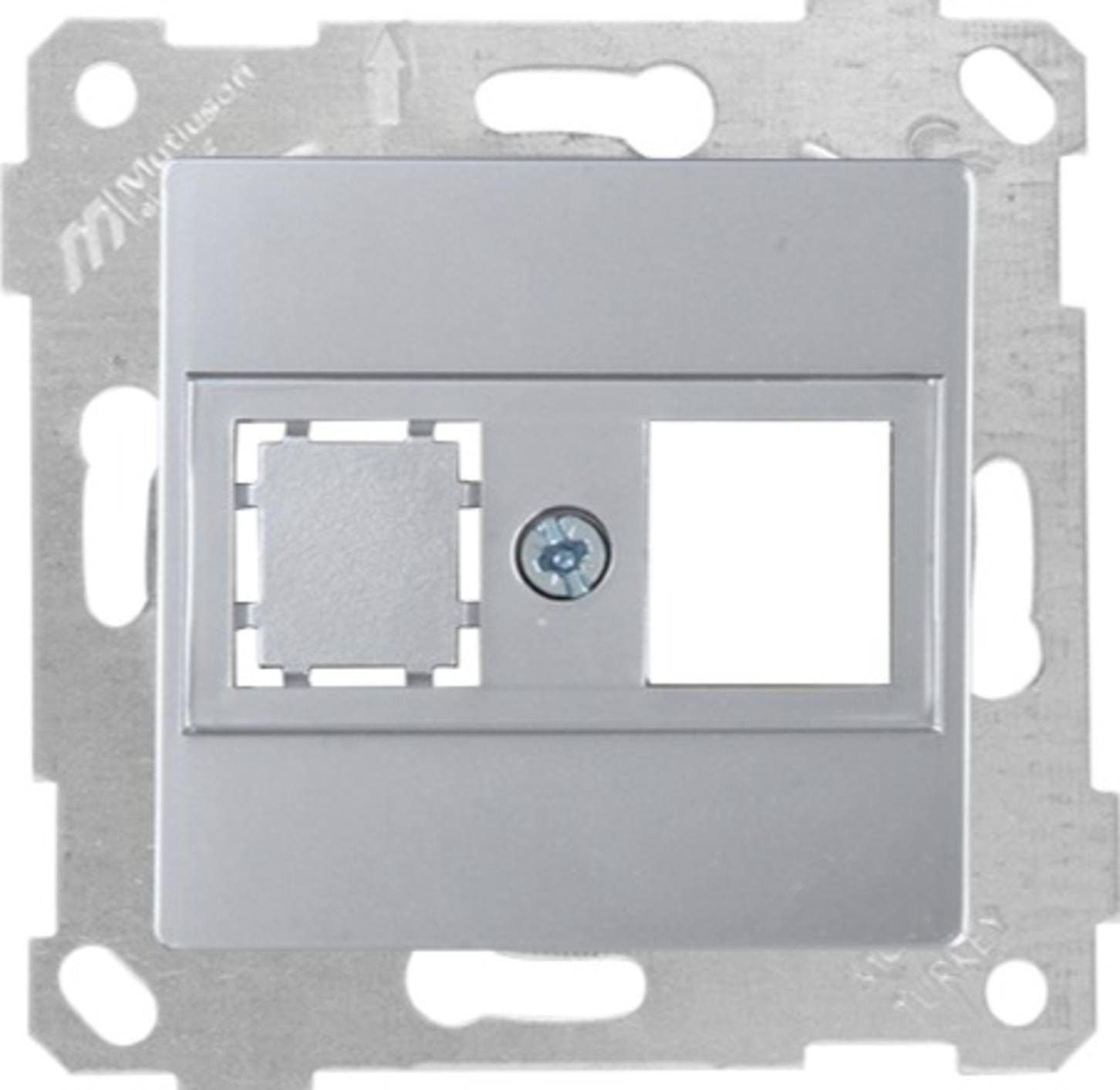 Rita Inox Mek+Tuş 1RJ45 (Kon.süz)Data Prizi