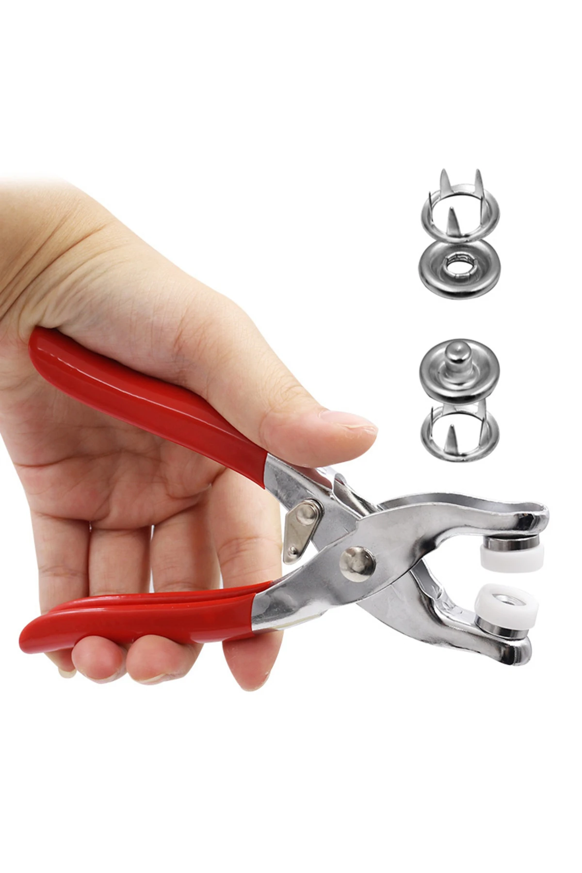 Metal Çıtçıt Düğme Pensesi- 100 Adet Çıtçıt Düğmesi Seti-metal Düğme Yapma Pensesi Ve Düğmesi