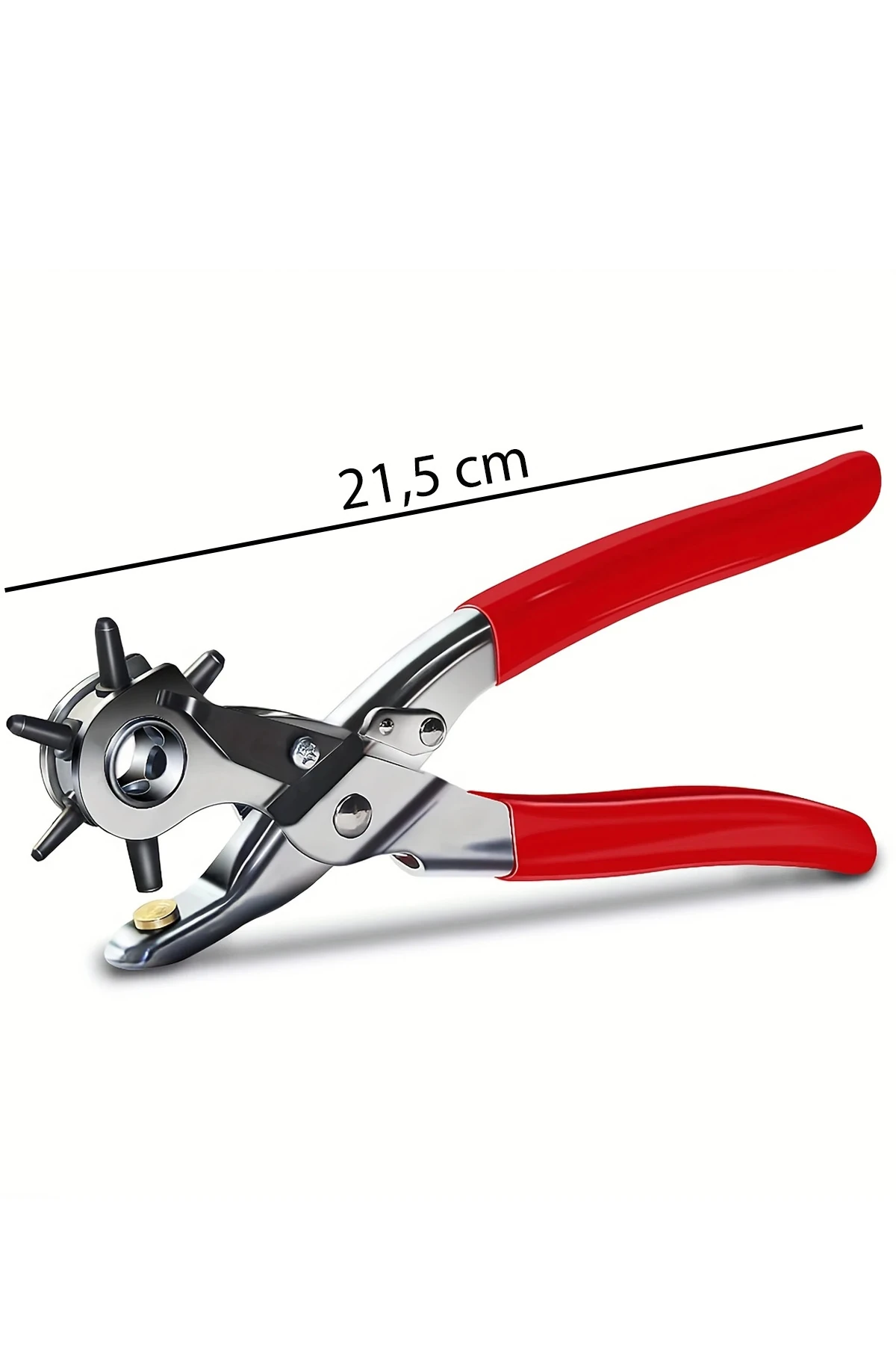 6 Farklı Uçlu Kemer Delme Pensesi Deri Kemer ve Kumaş İçin Ayarlanabilir Delik Açıcı El Aleti