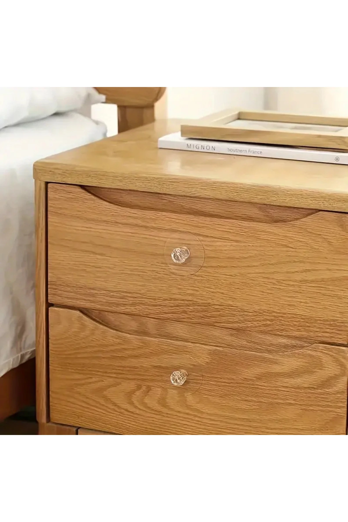 Yapışkanlı Kristal Dolap Kulp ve Çekmece Tutacağı – Matkap Gerektirmez, Kolay Montaj