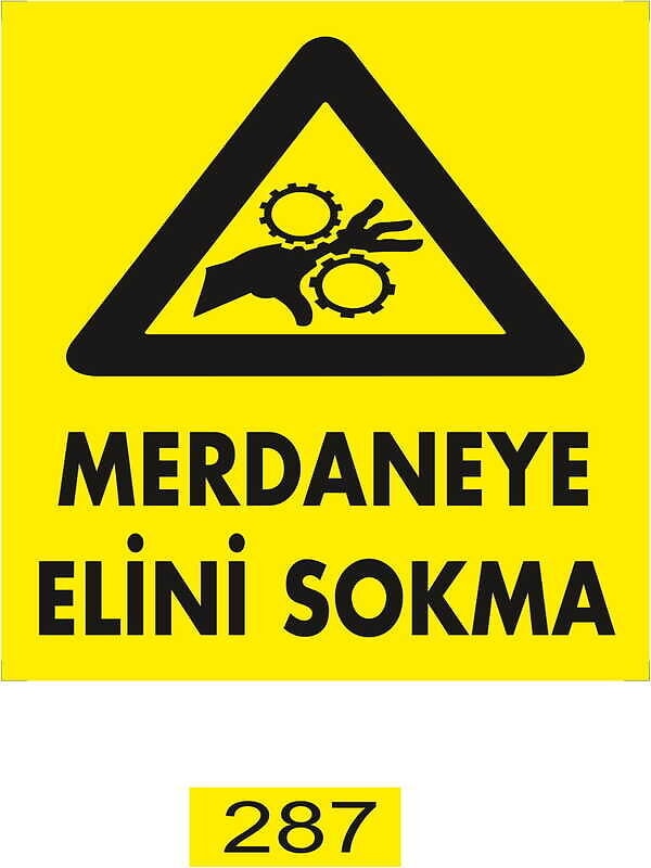 Merdaneye Elini Sokma Pvc Uyarı - İkaz Levhası