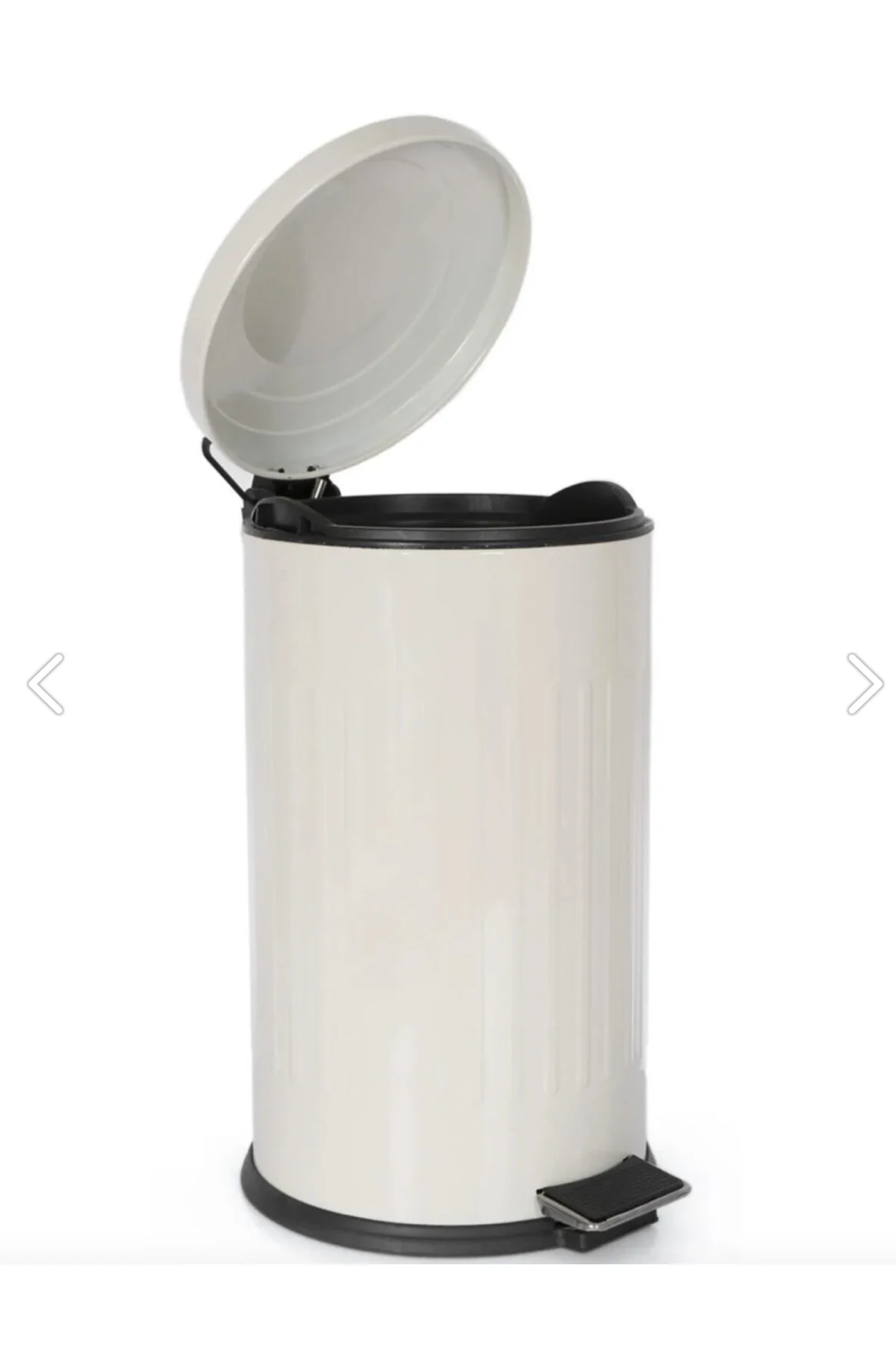 16 LT  Vintage Yavaş Kapanır Pedallı Çöp Kovası KREM