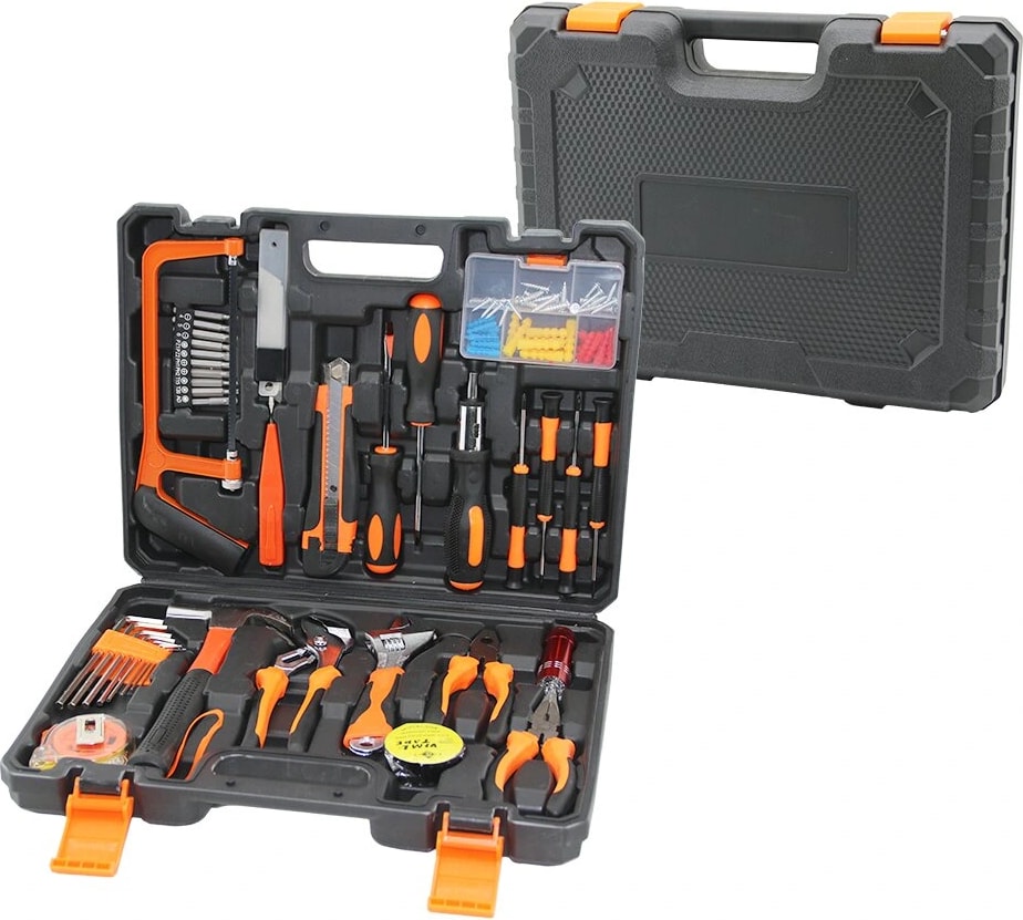 38PCS Teknik El Aletleri Usta Takım Sett.vida-Pense-Djt.k.kalem-Alyan-Çekiç-Bits Uç-Fener-Metre-M.bıçak (5047)