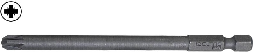 İZELTAŞ Izeltaş 4880211003 Uzun Pozidriv Yıldız Bits Uç PZ3X100 mm