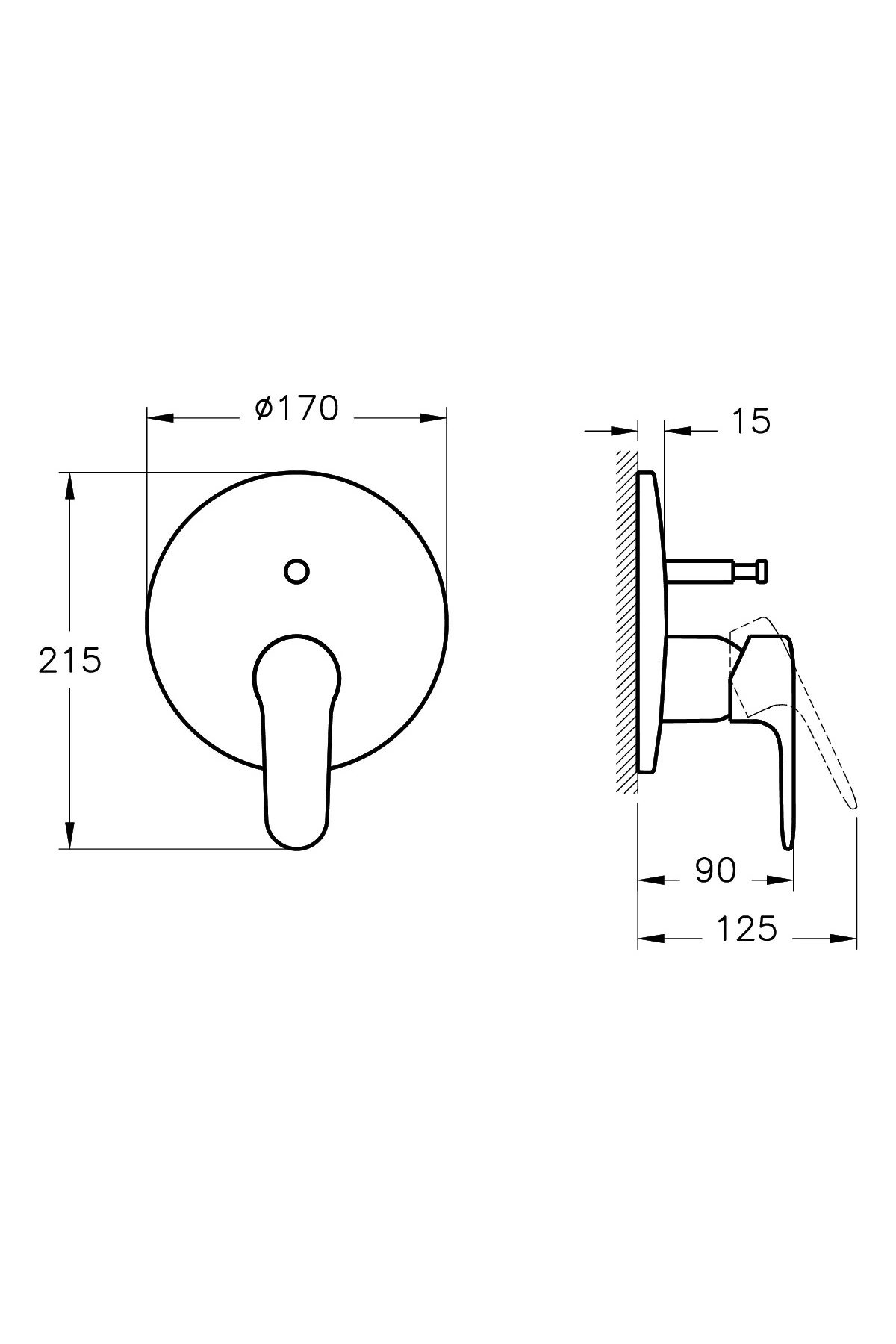 Root Round A4272774 Ankastre Banyo Bataryası, Soft Altın