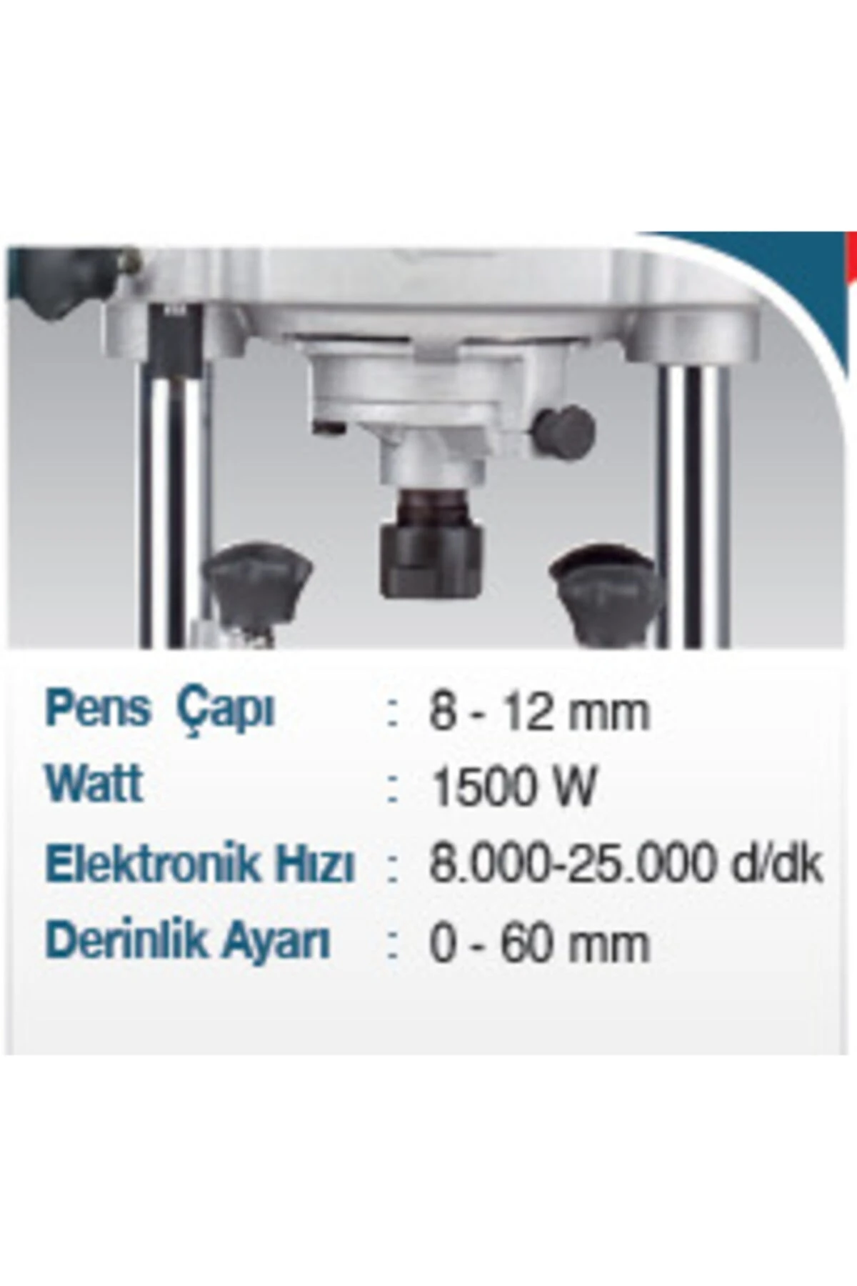 Pr 12 E 12mm 1500w Elektrklı Freze Makınası