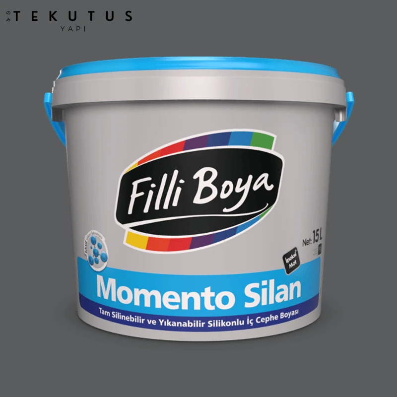 Momento Silan Silikonlu Iç Cephe Boyası 15 L 4486/Cİ-7625 Bora Grisi