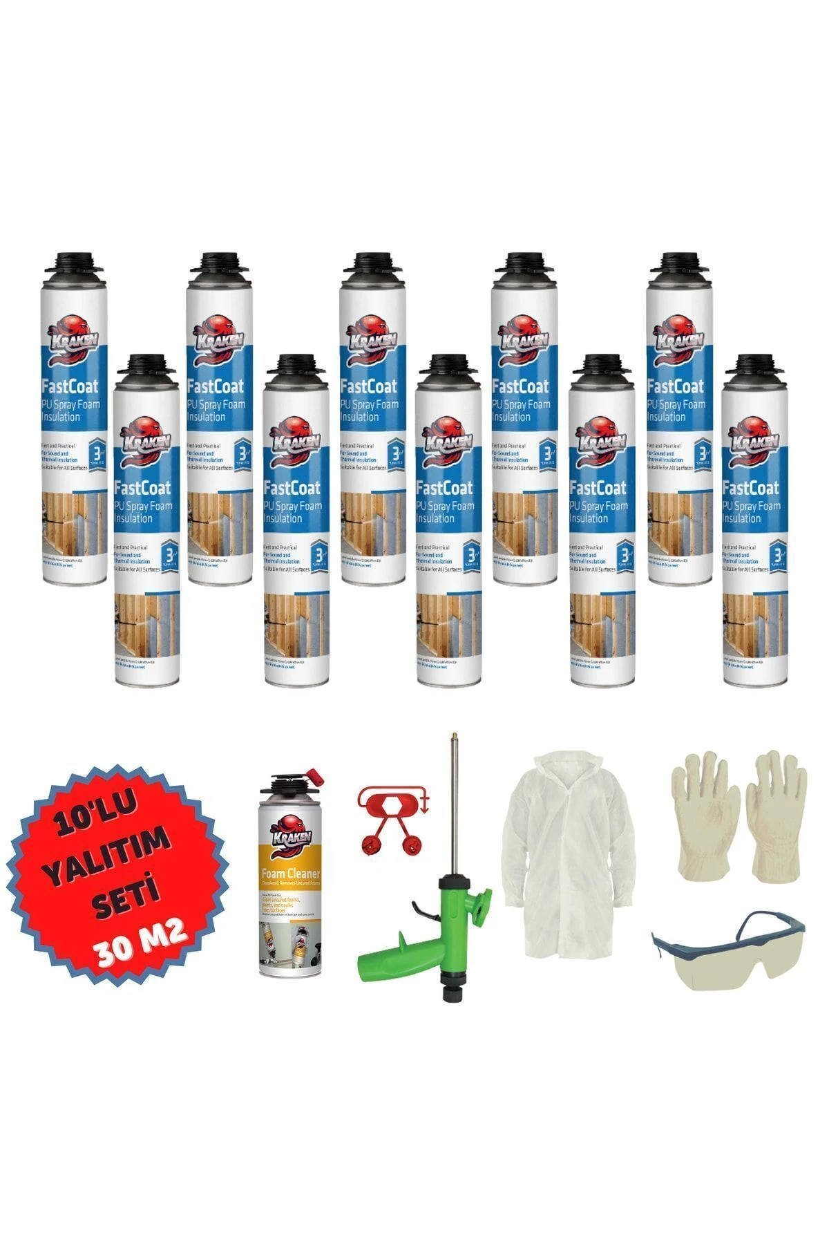 Poliüretan Termal Yalıtım Sprey Köpük 10adetx930gr