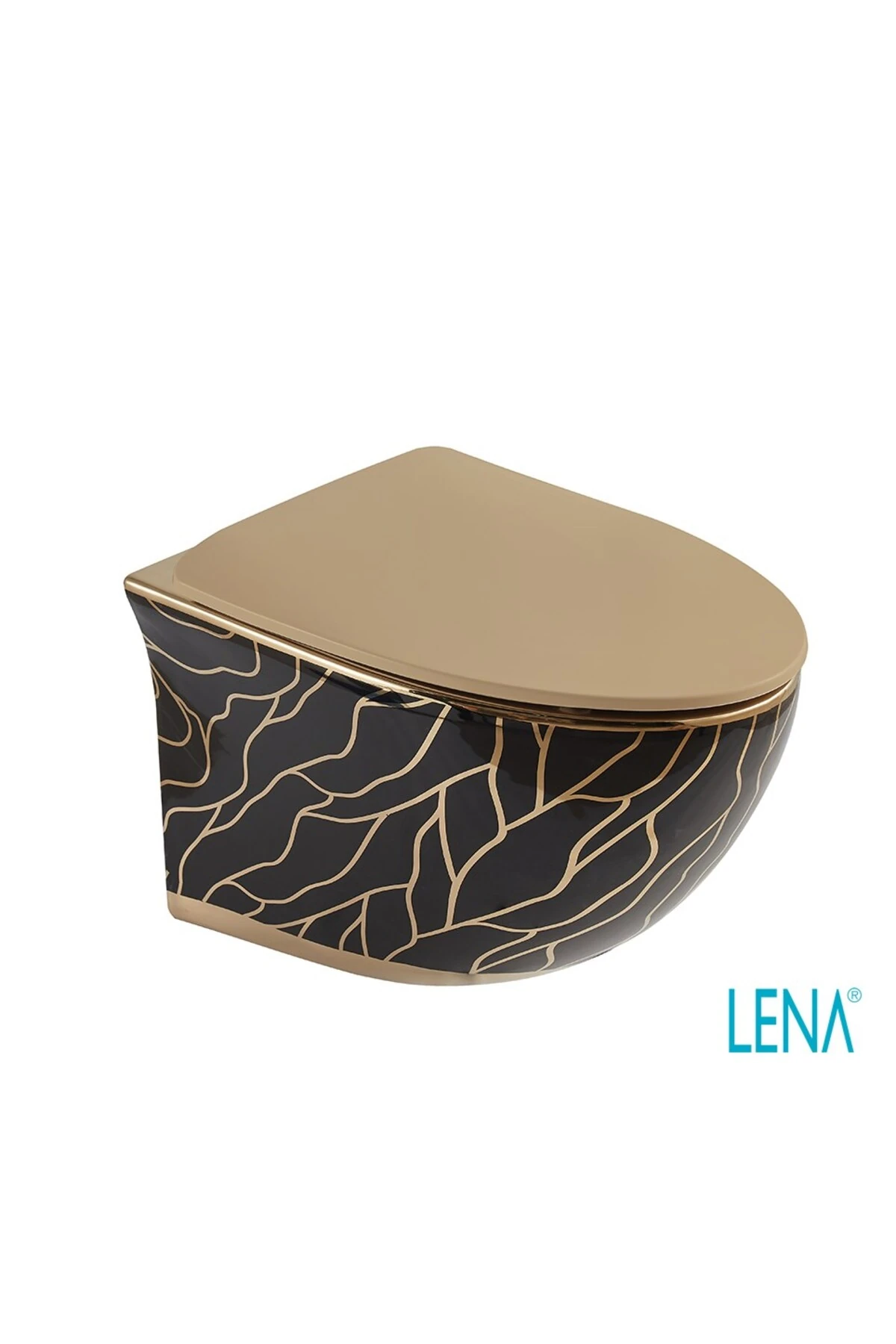 ASMA KLOZET KAPAK DAHİL ET-SİYAH-ALTIN