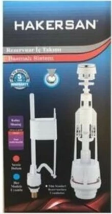 Klozet Rezervuar İç Takımı - Basmalı Sistem, Plastik Malzeme, Standart Model, Alttan Su Girişi ile