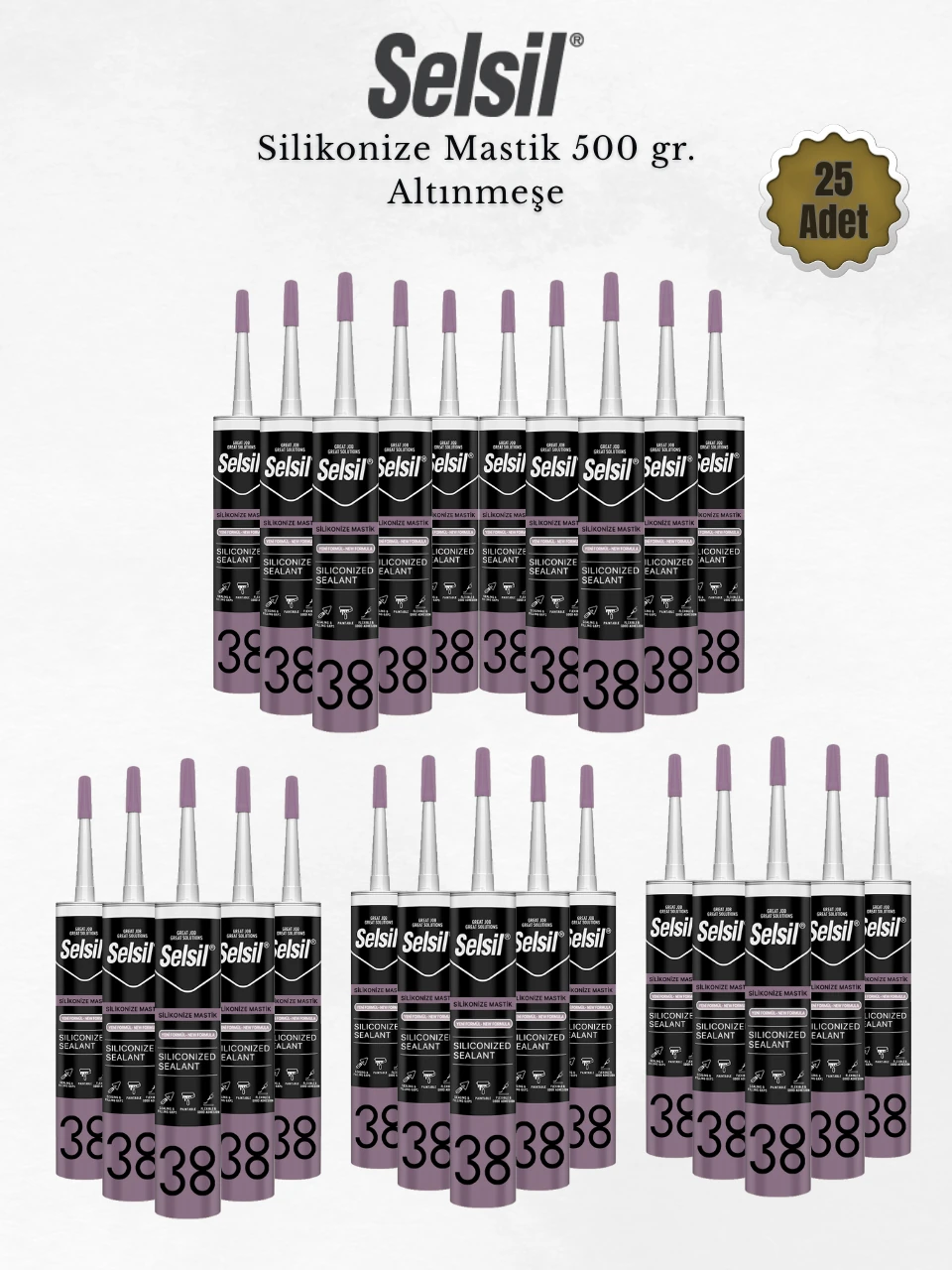 Silikonize Altınmeşe Mastik 500 gr - 25 Adet