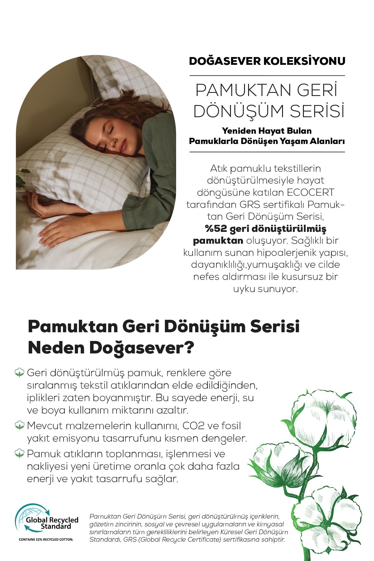 Doğasever Ivy Pamuk Dönüşüm Çift Kişilik Nevresim Takımı Bordo