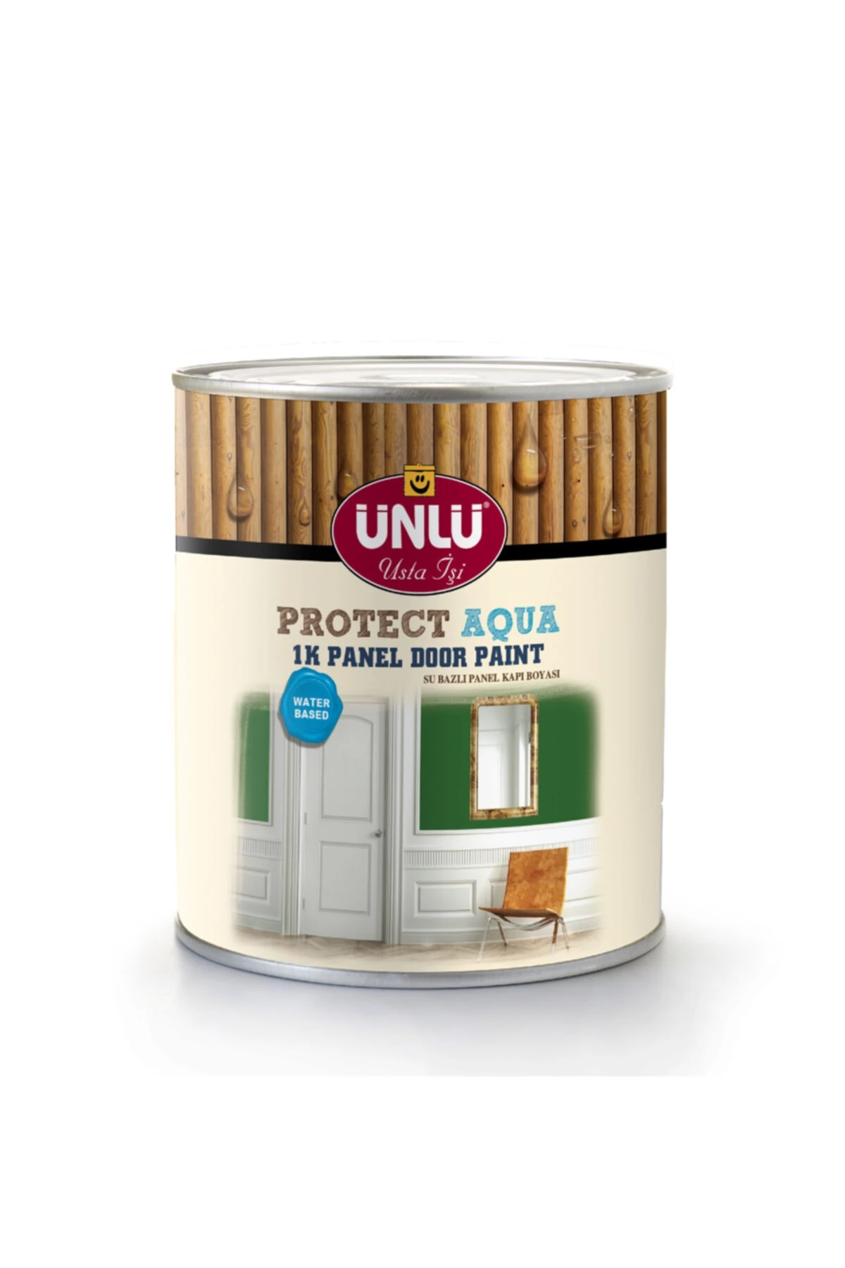 Ünlü Protect Aqua Su Bazlı 1k Panel Kapı Boyası Beyaz 0,9l