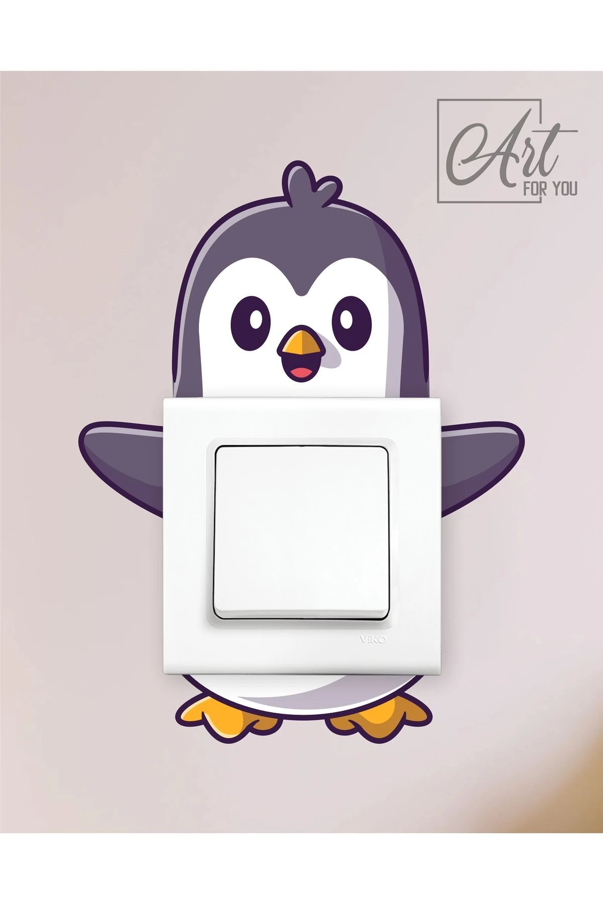 Anahtar Priz Üzeri Penguen Temalı 15 X 20 Duvar Sticker