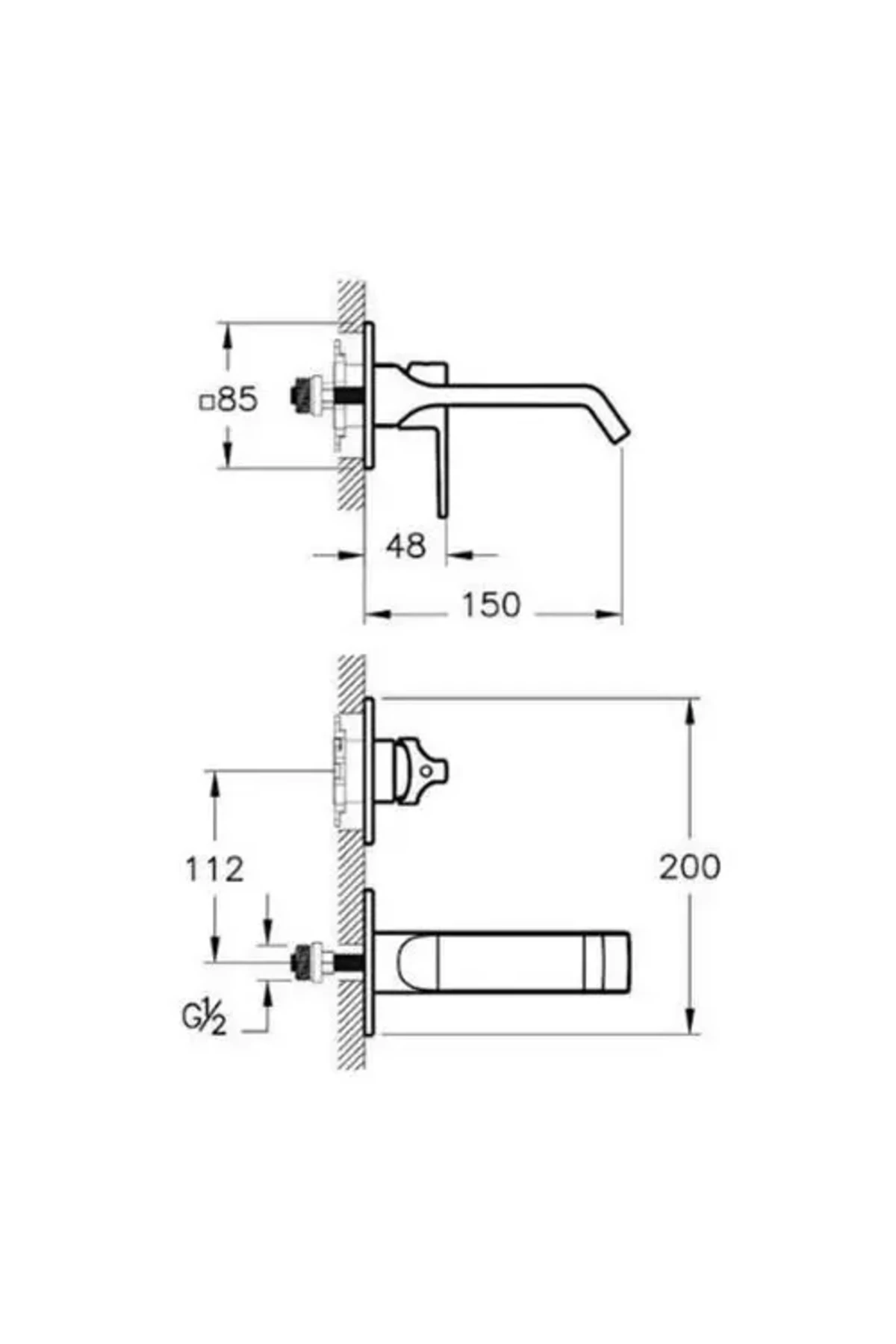 Vitra A4278229 Suit Sıva Üstü Grubu Ankastre Lavabo Bataryası Soft Bakır