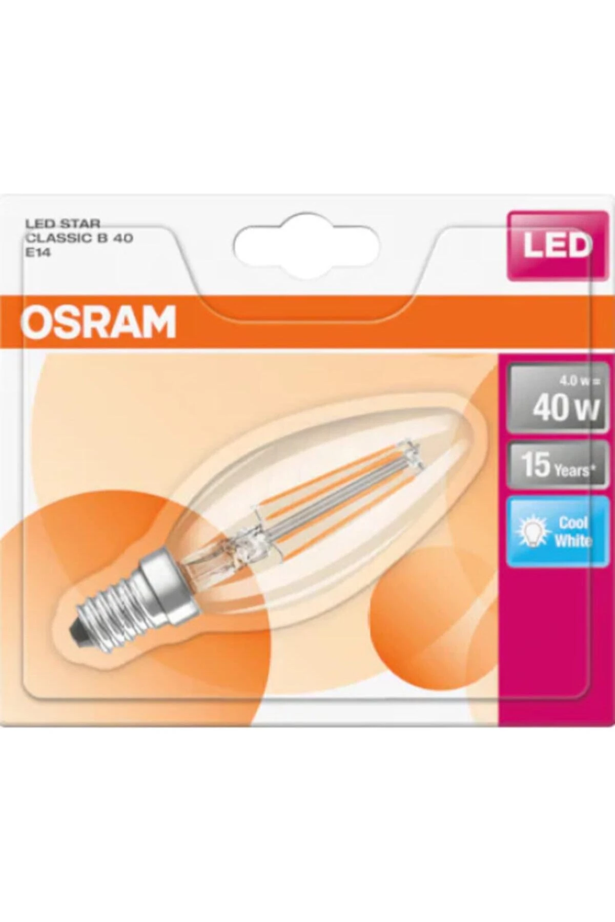 Led Star Cl B Fil 40 Non-dim 4w Gün Işığı E-14 470lm Ampul