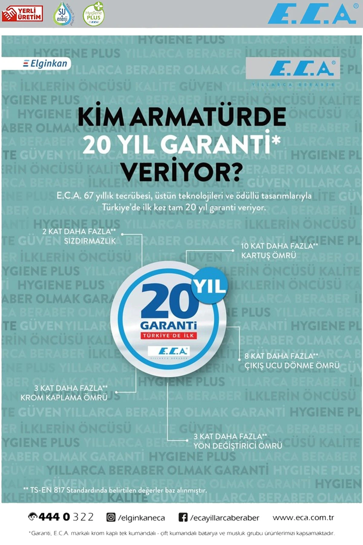 E.c.a Spylos Banyo Lavabo Bataryası 20 Yıl Garantili Lavabo Bataryası 102188125