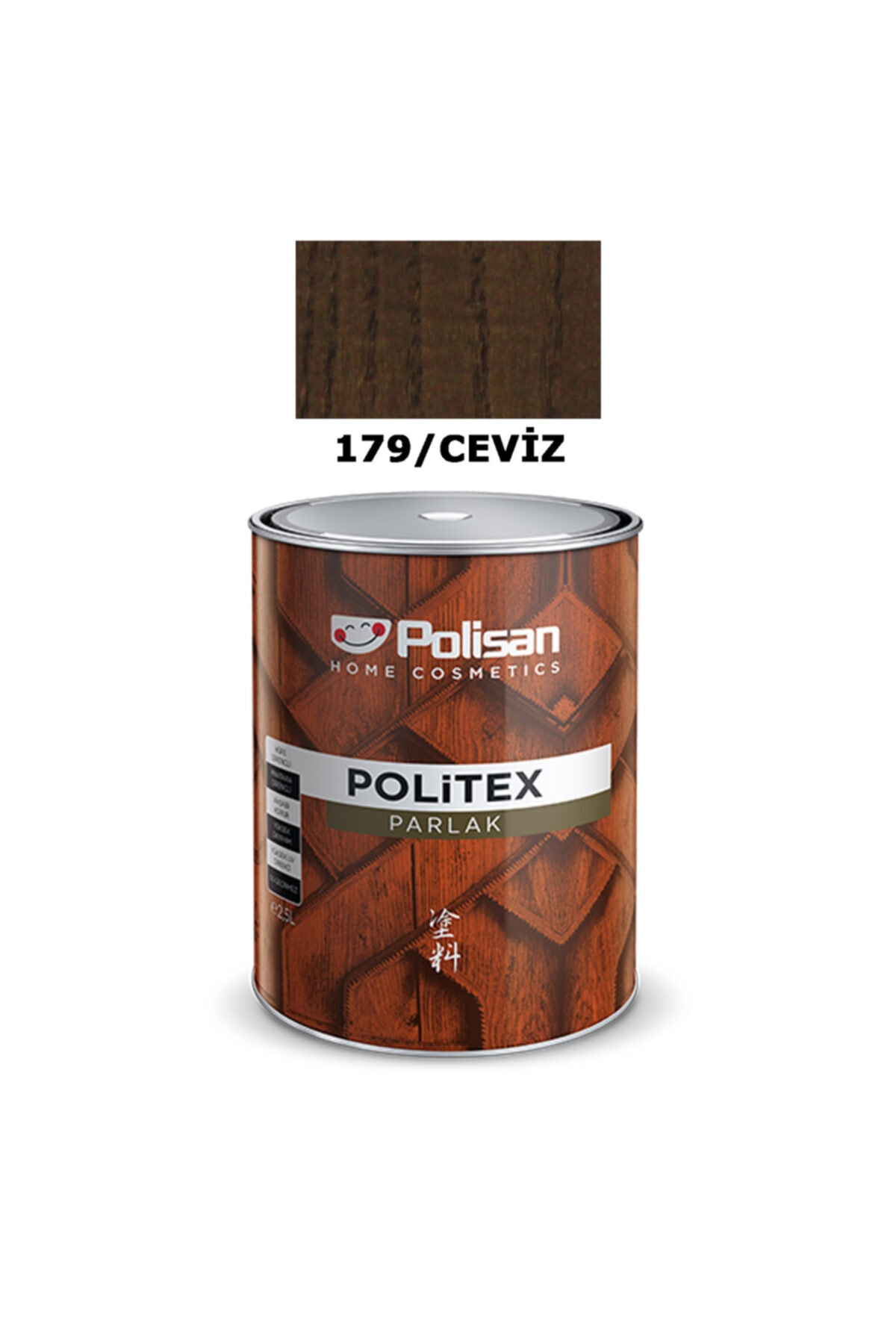 Politex Vernikli Ahşap Koruyucu Parlak 0,75 Lt. Ceviz