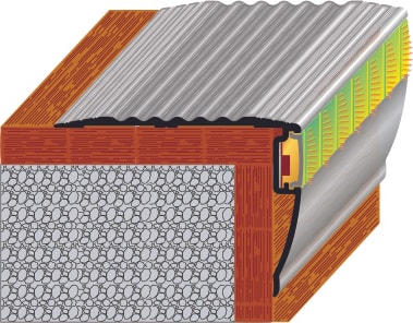Alüminyum Işıklı Merdiven Profili 55x40mm BOY3m