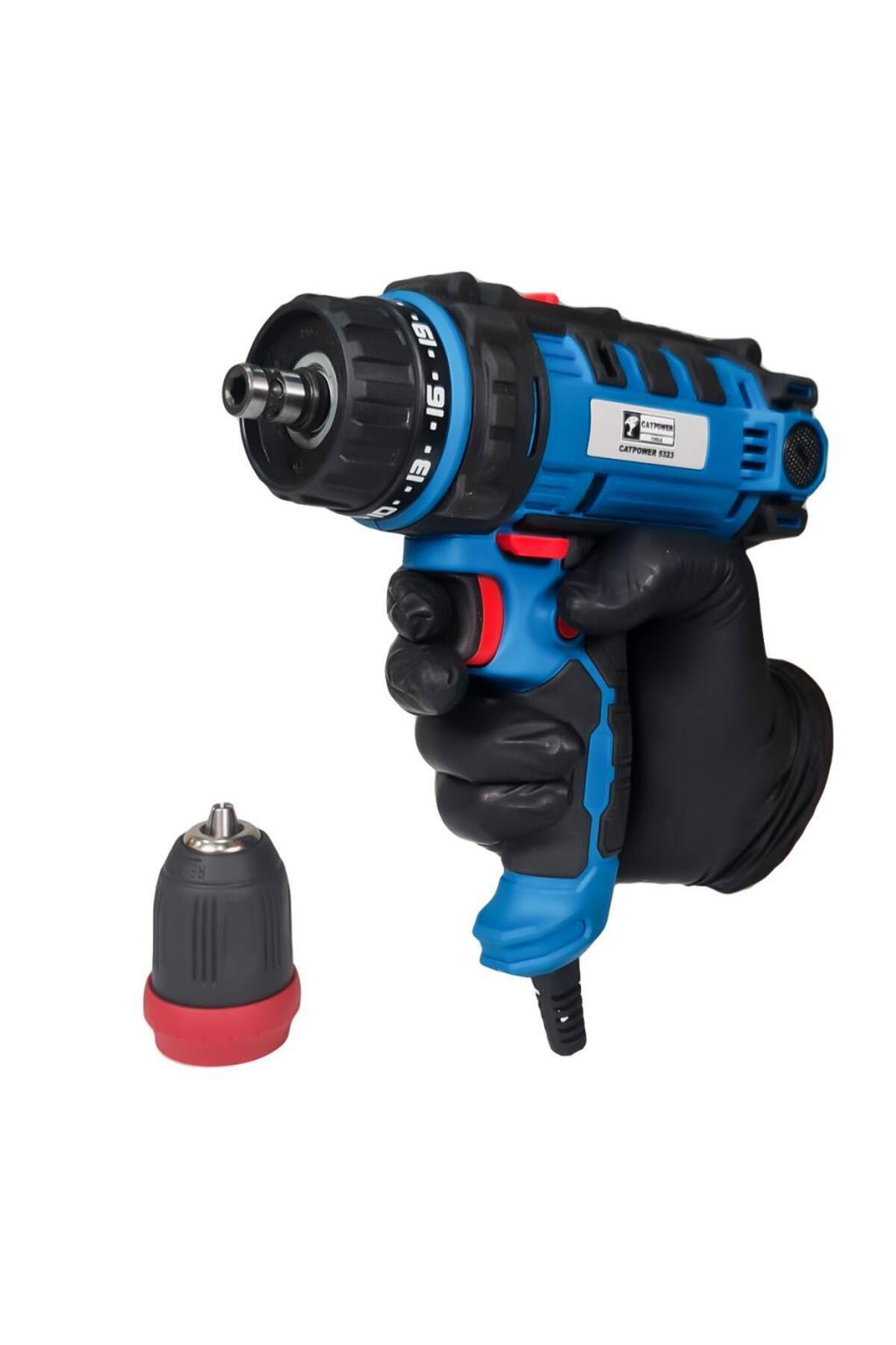 CAT POWER CATPOWER 5323 Elektrikli Torklu Vidalama 300Watt Çıkarılabilir Mandren ve Bits Uç Girişli