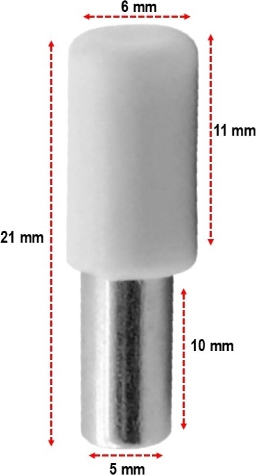 Plastik Başlı Metal Raf Pimi 5 mm Paslanmaz 20’li