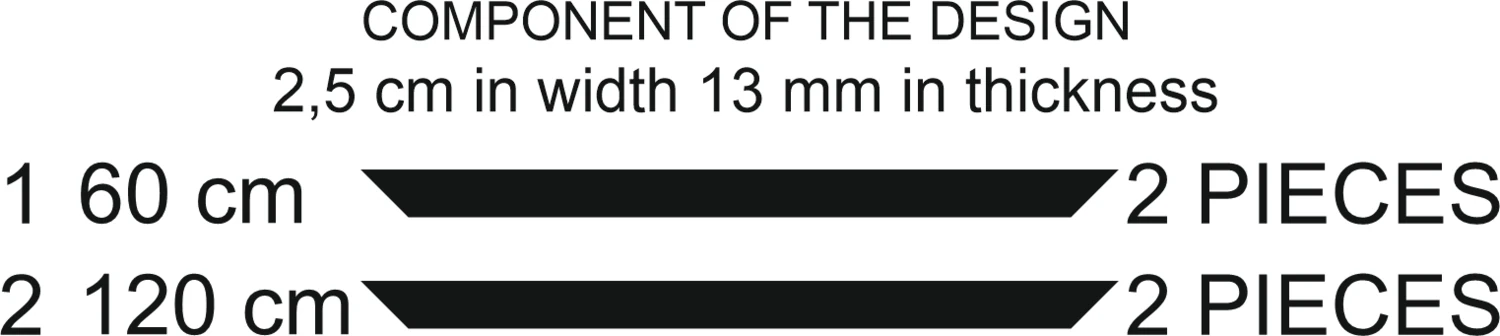 Boyanabilir Dekoratif Hazır Kesimli Duvar Çıtası 1 Adet 120X60 cm Çerçeve