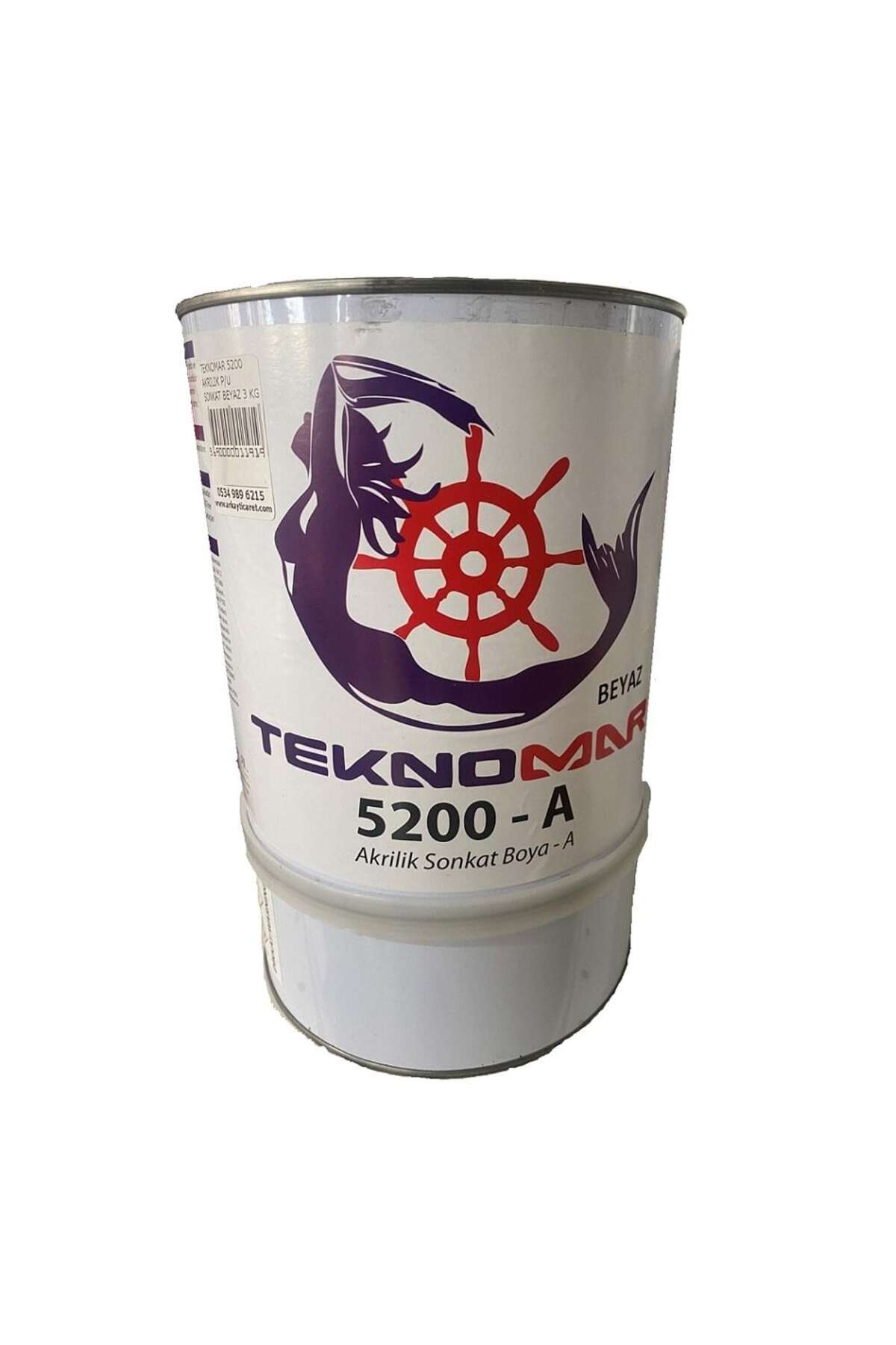 Teknomar 5200 Akrilik Poliüretan Sonkat Boya Kaymaz 3kg Mat Krem