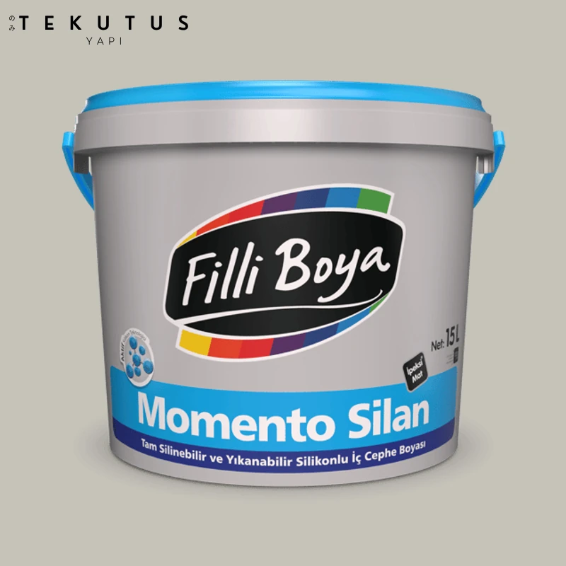 Momento Silan Silikonlu Iç Cephe Boyası 15 L 4482/Cİ-7621 Masum Gri